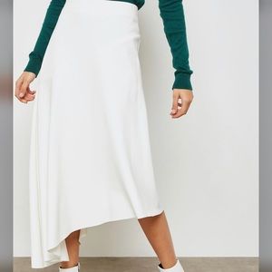 Mango White Asymmetric Skirt